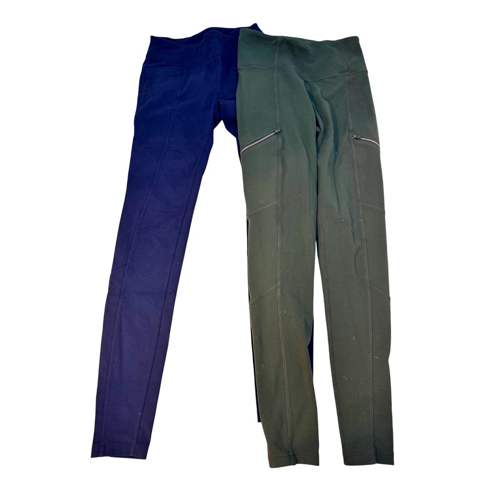 Athleta Navy/Olive Cargo Pocket Leggings Bundle of 2 XS